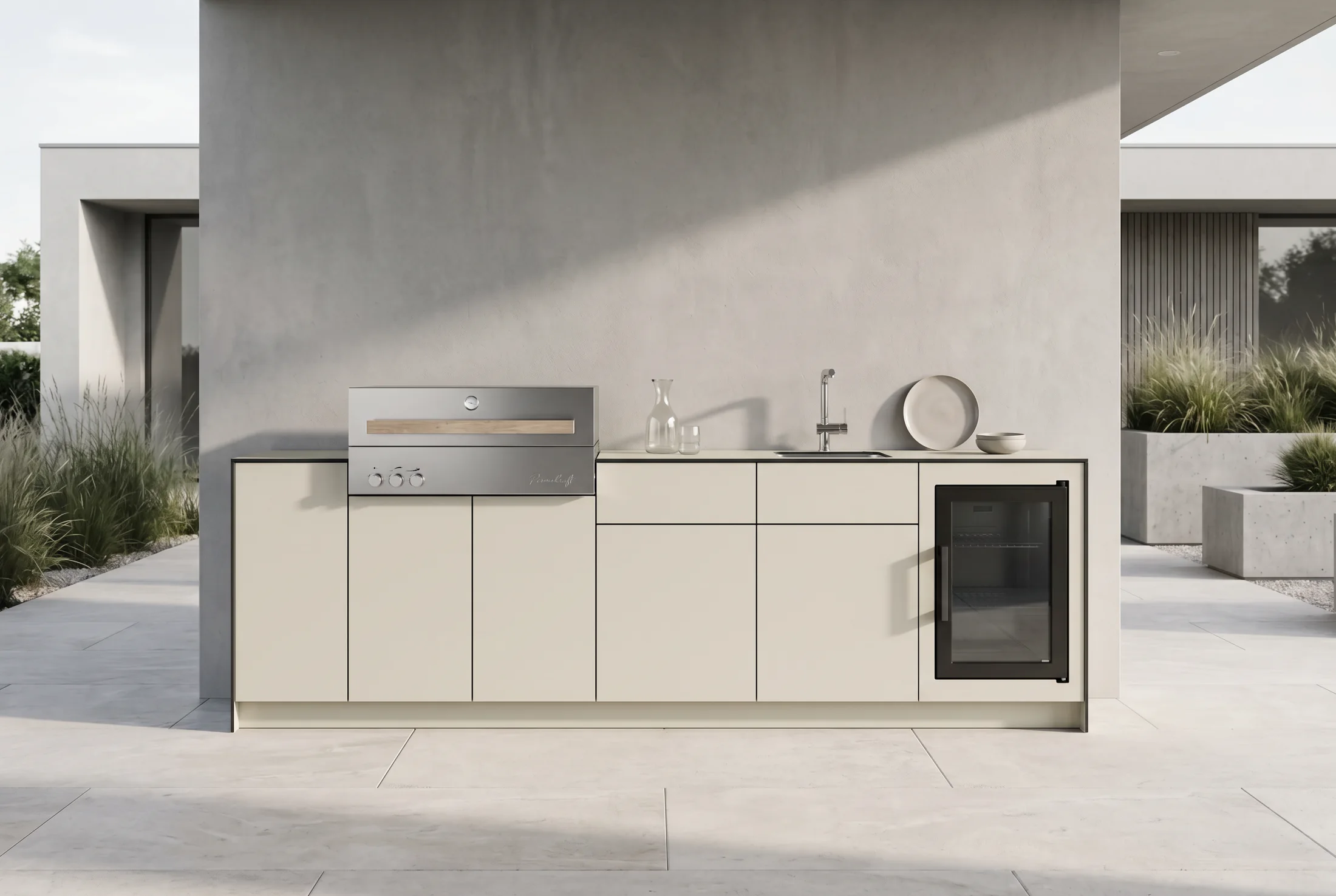 Breeze Infinity auf einer modernen Terrasse als hochwertige Outdoor-Küche.
